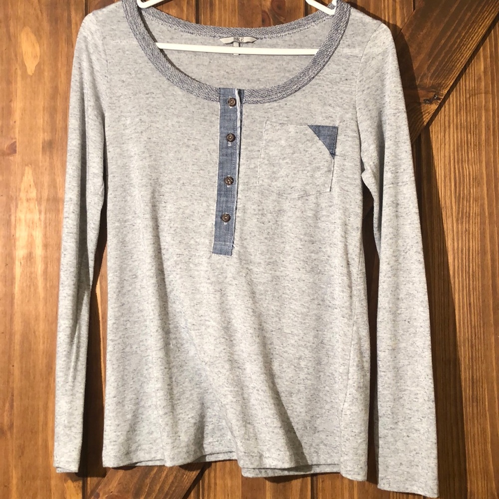 BKE quarter button long sleeve